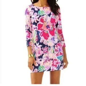 Lilly Pulitzer Sophie Dress size Large in Bright Navy Tipping Point